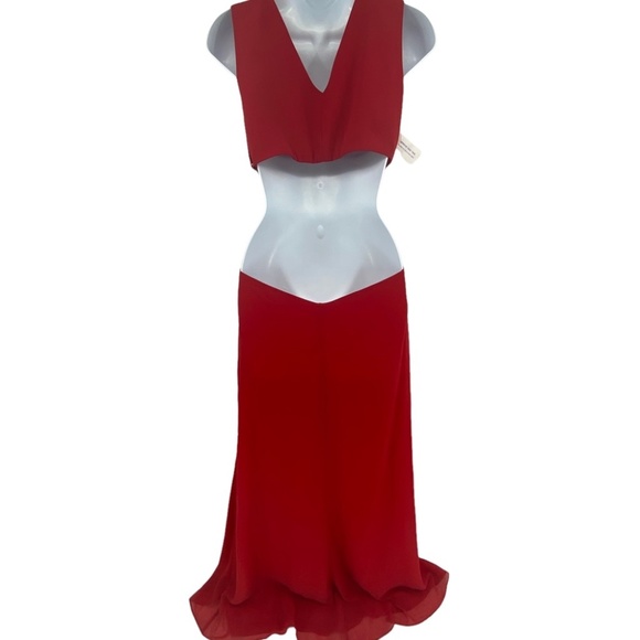 Fame and Partners The Lennox Dress in Cherry Red Size 8 New with Tags - Picture 10 of 15